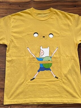 Finn & Jake Yellow Adventure Time Graphic Tee